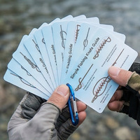 Instrucciones para Atar Nudos de Pesca con Mosca, Guía para Principiantes, Tarjeta de Guía de Nudos de Pesca, Anzuelos, Accesorios para Pesca con Señuelos
