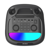 Enceinte karaoké portable 8 pouces, enceinte de fête, microphone sans fil, lumière LED, télécommande, rechargeable