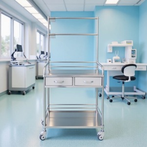 Chariot de perfusion médical tout en acier inoxydable Shandong Xinyuchen YC-K01 700x450x780mm pour perfusion des patients - Product Image 4