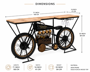 Ensemble de bar en métal rectangulaire de style moto classique, fabriqué à la main, mobilier commercial pour hôtels, restaurants, cafés et espaces lounge - Product Image 4