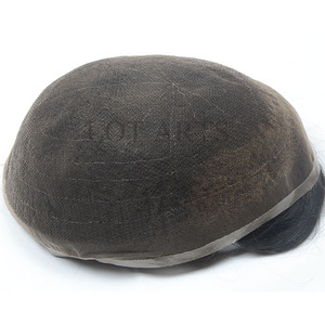 Postizo de Cabello Brasileño con Frente de Encaje de Alta Calidad, Tipo Remy, para Hombre, con Línea Frontal Natural - Product Image 4