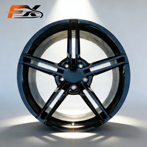 Jantes en alliage d'aluminium forgé, design classique personnalisable, 5 branches, noir brillant, 17, 18, 19 pouces, pour <span class=keywords><strong>Porsche</strong></span> <span class=keywords><strong>Taycan</strong></span>, Panamera, 911, 718 - Product Image 3