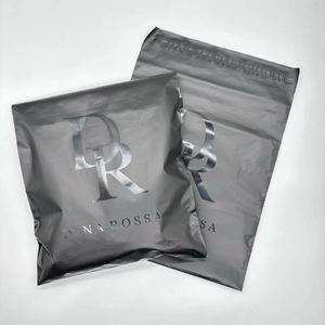 Custom LOGO <b>Recycle</b> Clothes Shipping Package Poly Shipping Mailer Polymailer <b>Bag</b> Matte Black Mailing <b>Bags</b> for Packaging - Product Image 3