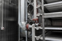 Chambre froide industrielle pour un refroidissement rapide et la transformation des aliments surgelés