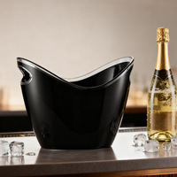 Seau à glace en acrylique HYX, design Art Déco multicolores, nouvelle édition limitée, capacité 3,2 L, durable, portable, facile à nettoyer