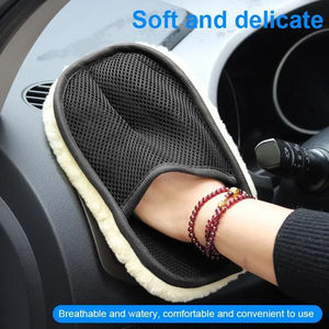 ถุงมือล้างรถไมโครไฟเบอร์ผ้าขนสัตว์ <span class=keywords><strong>Veet</strong></span> สีไม่เ<span class=keywords><strong>ก</strong></span>ิดความเสียหายผ้าเช็ดหนาแว็<span class=keywords><strong>ก</strong></span>ซ์สำหรับทำความสะอาด - Product Image 3