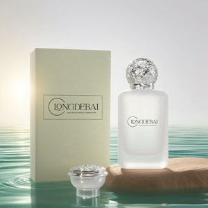 Rectangle Frosted White Large-capacity 25ml, 50ml, 100ml Perfume <b>Bottle</b> Glass Strap Custom <b>Box</b> - Product Image 1