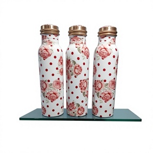 Botella de Agua de Acero al Carbono con Diseño Floral y Tapa de Rosca, Reutilizable, Ecológica, Anticorrosiva, para Adultos, Ideal para Viajes - Product Image 4