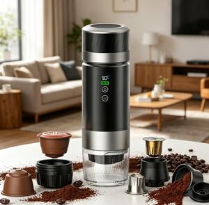 New Design 20Bar <b>Portable</b> Stainless Steel Fully Automatic Hand-Powered <b>Espresso</b> Machine 80ML Coffee <b>Maker</b> for Camping & Car Use - Product Image 1