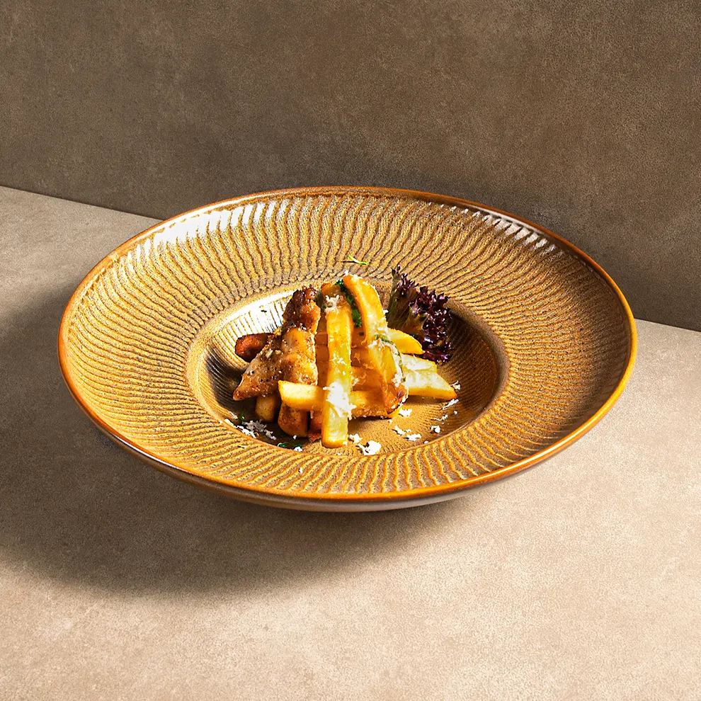 כלי שולחן פורצלן מלכותי יוקרה למסיבה תאגידית מובלטים כלי קרמיקה למטבח צלחת פסטה מסעדה ברמה גבוהה