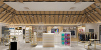 Présentoir Personnalisé Doré pour Magasin de Vêtements, Meubles de Boutique de Souvenirs, Décorations de Magasin de Cadeaux, Design d'Intérieur pour la Vente au Détail