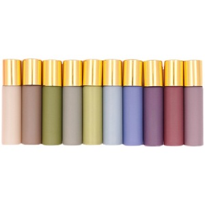 Flacon roll-on en verre vide de 10 ml personnalisable avec logo, pour parfum, huile essentielle, cosmétique, massage, avec col en métal et surface mate - Product Image 4