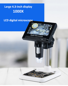 <span class=keywords><strong>Microscope</strong></span> numérique loupe 1000X 4.3 écran LCD avec Base de support pour téléphone Portable Dm4 <span class=keywords><strong>Microscope</strong></span> numérique électrique Portable - Product Image 3