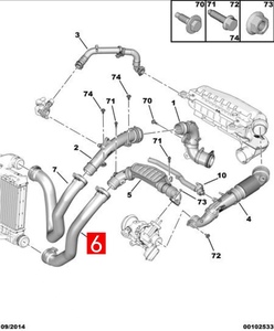 Tuyau de raccordement <span class=keywords><strong>Intercooler</strong></span> 9820100680 9815434180 pour Peugeot 3008 308 408 508 PARTENAIRE pour <span class=keywords><strong>Citroen</strong></span> <span class=keywords><strong>C3</strong></span> C4 C5 DS Échangeur Lien - Product Image 4