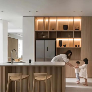 Melinco 176 PVC trang trí tường và trần tấm giả GỖ PHÒNG KHÁCH tường bao gồm thiết kế hiện đại hộ gia đình sử dụng tường Bảng điều khiển - Product Image 4