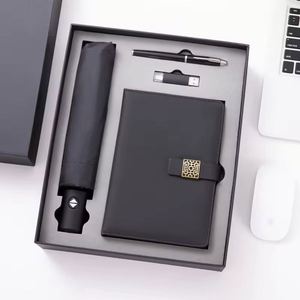 Custom Design Luxury Package PU Leather Agenda Notebook <b>Gift</b> Box Journal A5 Writing Notebook <b>Gift</b> <b>Set</b> for Business - Product Image 1