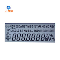 Afficheur LCD monochrome 7 segments à 8 chiffres personnalisé Jiarui HTN, écran réfléchissant positif, contraste élevé, LED blanche