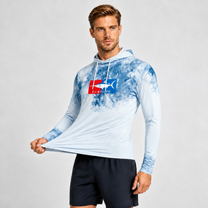 Sudadera con Capucha de Pesca de Manga Larga para Hombre, Impresión por Sublimación, Protección Solar UPF 50 Anti-UV, Camisa para Actividades al Aire Libre - Product Image 1
