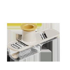 Multi Functional Garlic Cutter With Peeler And Grater For Kitchen Use Beige Green Manual Operation Food Grade - Product Image 3