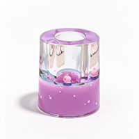 Minuteur à sable liquide mignon avec figurine animale de dessin animé, pot à stylos à sable mouvant scintillant, organisateur de bureau, décoration, cadeau