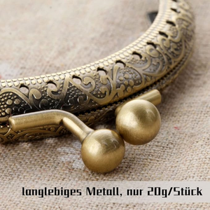 Cadre de sac à main, serrure de baiser en métal, fermoir à pression de boule de <span class=keywords><strong>monnaie</strong></span> d'arche de ton pour l'embrayage en cuir bricolage poignée sac <span class=keywords><strong>couture</strong></span> Quilting Craft - Product Image 3