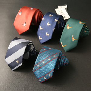 Corbata de diseñador para hombre, bordado de animales, corbatas de ocio de negocios, corbata británica de abeja pequeña, decoraciones para traje de boda para hombre, corbatas - Product Image 1