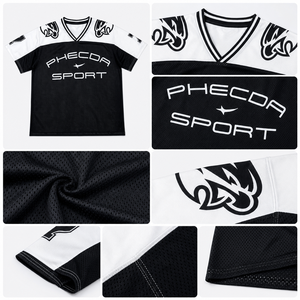 Maillot de football américain personnalisé grande taille à épaules tombantes, coupe oversize courte et carrée, en maille respirante, style streetwear rétro, pour l'été, avec sublimation - Product Image 4