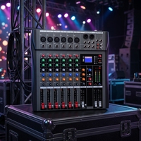Console de mixage audio professionnelle 6 canaux CT avec 16 effets DSP, équipement audio, contrôleur DJ/console de mixage pour petite scène