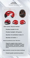 Casque de vélo intégré homologué CE, casque de vélo de montagne et de route, équipement de cyclisme, casque à visière magnétique pour hommes et femmes