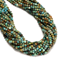 Perles cubiques à facettes en turquoise naturelle, cornaline, améthyste et jade Mookaite de 4 mm, certifiées GIC, pour la fabrication de bijoux (bracelets, boucles d'oreilles)