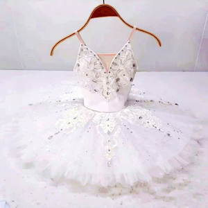 Traje <span class=keywords><strong>de</strong></span> Ballet Profesional Blanco <span class=keywords><strong>de</strong></span> Alta Calidad, Tutú con Panel Cerrado <span class=keywords><strong>para</strong></span> <span class=keywords><strong>Niñas</strong></span>, Ropa <span class=keywords><strong>de</strong></span> Actuación Infantil - Product Image 4