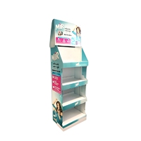 Support d'affichage en carton imperméable personnalisé, pliable, à plusieurs niveaux, pour la promotion de fruits, d'aliments, de cosmétiques et de boissons