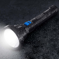 Lampe de poche LED tactique rechargeable par USB avec lampe portable d'extérieur super lumineuse Torche étanche IPX5 Chasse domestique en plein air