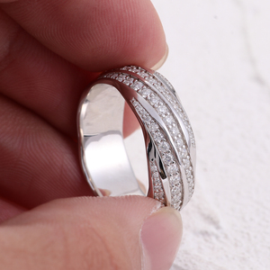 カスタマイズされた10k 14k 18kソリッドリアルゴールド。DEF VVS Moissaniteダイヤモンドファッションジュエリーリング男性エンゲージメント - Product Image 2