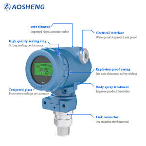 AOSHENG AS3051 LCD 差圧トランスミッタ 4-20mA ステンレス鋼 IP67 単結晶シリコンコア 0.075%FS 精度 - Product Image 4