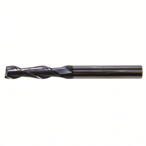 Fraise à queue en carbure monobloc Ttake, hélice 30 degrés, 2 dents, série longue, revêtement Nano TiAlN, pour usinage du métal - Product Image 2