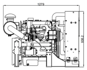 Motor diésel EVOL para grupos electrógenos 1004TG, bomba en línea turboalimentada, alta densidad de potencia, bajo consumo de combustible