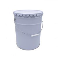 Fûts de 25 litres Seau en métal noir de 5 gallons Seau de 5 gallons en acier inoxydable avec couvercle
