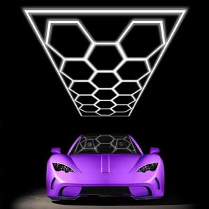 आसान स्थापना उच्च गुणवत्ता वाले हेक्सागोनल एलईडी लाइट हनीकॉम्ब प्रोफेशनल फैक्ट्री सेल्स गैराज लाइट्स सीलिंग एलईडी हेक्सागोन लाइट - Product Image 2