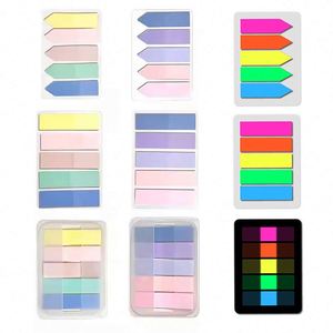 Notes autocollantes fluorescentes en PET couleur lavande Macaron, 3 couleurs, ensemble de papeterie pour enfants - Product Image 2