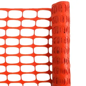4 'X 100' Plastic Geëxtrudeerde Constructie Hek Oranje Tijdelijke Afrastering Voor Veiligheidswaarschuwingsbarrière