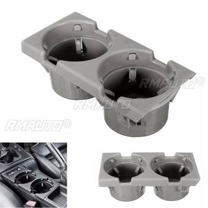 Double Hole Car Styling Front Center <b>Console</b> Storage Cup Holder for BMW E46 Series 1999-2006 <b>Black</b> / Grey - Product Image 5