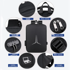 Anti-Theft External Frame <b>Laptop</b> <b>Backpack</b> with USB Charging Port Waterproof Nylon 20-35L Large Capacity for School & Travel - Product Image 2