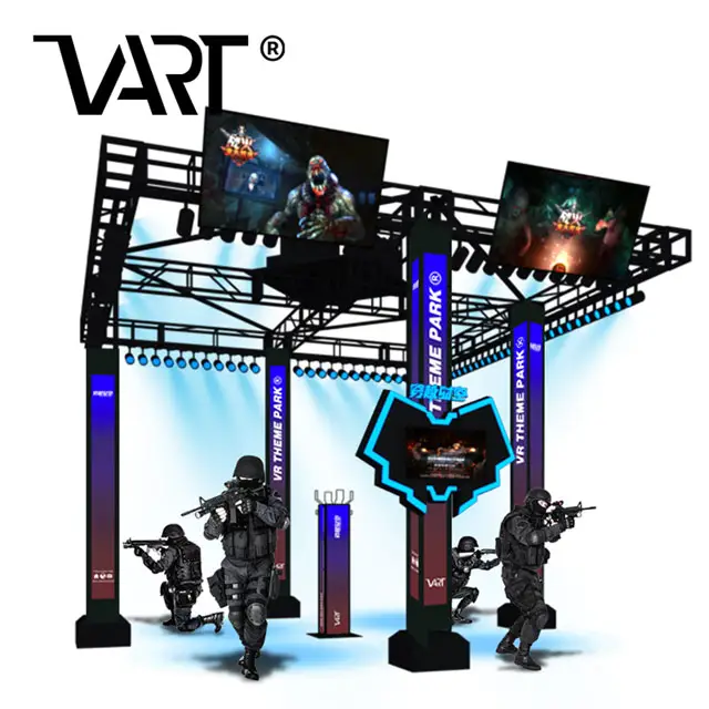 Mesin Yang Dioperasikan dengan Koin Virtual Reality Banyak Zombie Game Online Shooter VR Escape Room untuk Taman Hiburan Tema