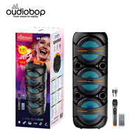 Système de sonorisation PA avec enceinte tour à trois haut-parleurs de 8 pouces, directement du fabricant, avec Bluetooth sans fil, boîte audio 25 W haute puissance, RGB