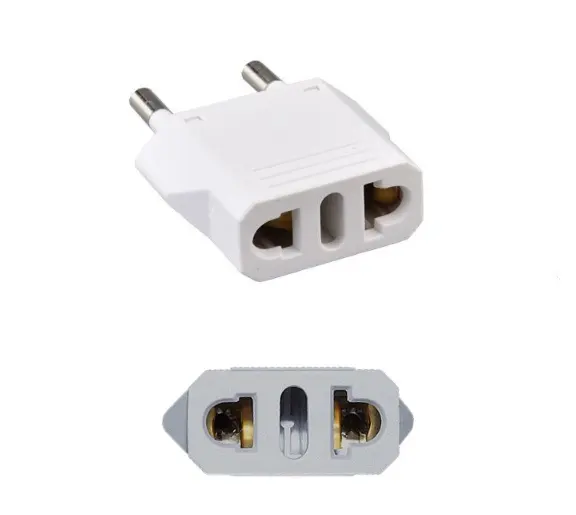 American US to European EU plug adapter Semi-glue insulation type c converter charge adapter CE us to eu travel adapter