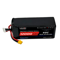Batterie Lipo Leadyo FPV 60C à décharge rapide 8S 29.6V 12Ah 12000mAh avec connecteurs XT30 XT60 XT90, 1000 cycles pour la course et le nettoyage