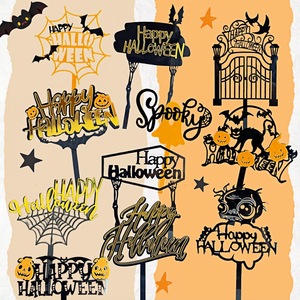 Honey And Sweetness Halloween <b>Acrylic</b> Cake Decorations 1.3mm Thick Props For Party Venue Setup - Product Image 1