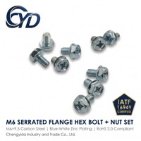 Vis autotaraudeuses hexagonales à bride en acier au carbone M3 M4 M5 M6 M8, zinguées bleues, pour usage industriel – Vente en gros sur mesure