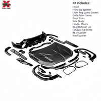 Kit carrosserie en fibre de carbone sèche style LD pour BMW XM G09 : Lame avant, diffuseur arrière, jupes latérales, capot, aileron arrière, extensions d'ailes